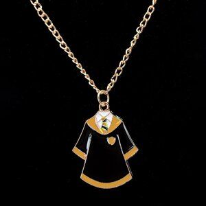 Handmade Wizarding World of Harry Potter Hogwarts Hufflepuff Robe Necklace, New